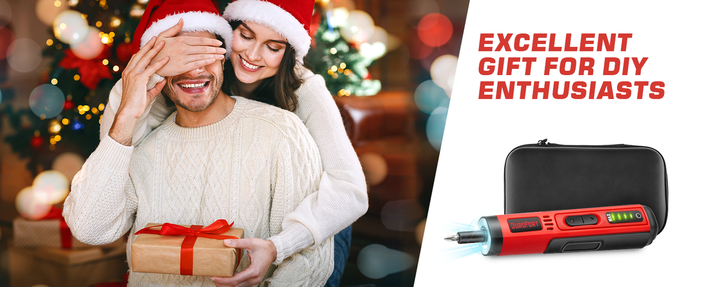 DuroFrot 4.2V Electric Screwdriver Kit, 4 Torque Settings Screw Driver, Cordless Rechargeable Screwdriver Drill with LED Light, 35 CRV Steel Screwdriver Bits, 8 Sockets, Magnetic Hex Chuck